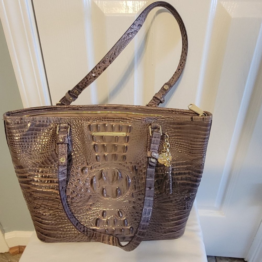 Mauve Brahmin Leather Tote